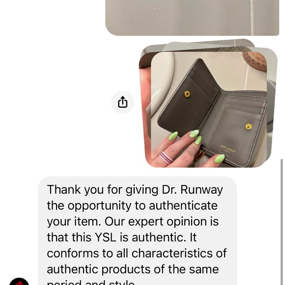 Authentic YSL Wallet - Picture 9 of 9